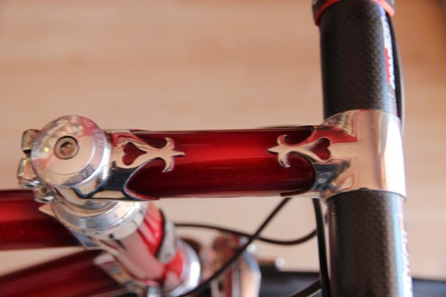 Chris didn&rsquo;t just make the frame of this bike, but the intricately detailed stem as well.